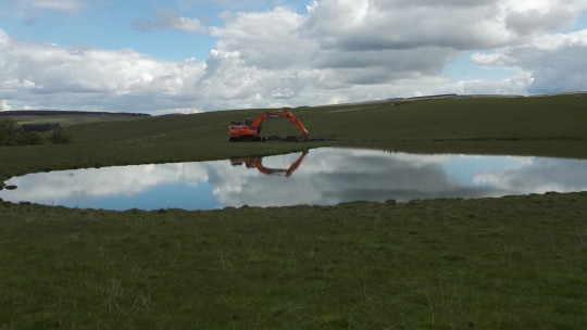 Tapping into the main flooded area to be drained