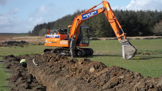 Leader pipe and tying in existing lateral drains