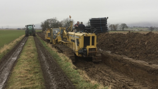 To get the extra depth required the drainer ran in a dug-out track